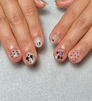 ネイル tsumeya ゆるかわ手描きネイルのネイルデザイン