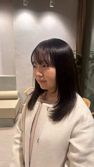 セミロング 艶髪໒꒱/透明感 カラー🍀_そら🪽のヘアスタイル