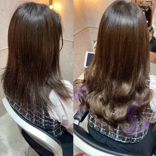 ロング カラー 新宿/韓国ヘア 中明度カラー/かやのヘアスタイル