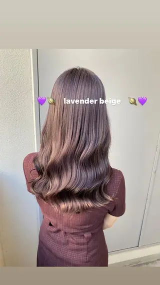 ロング カラー パーマ ヘアアレンジ メンズ キッズ ネイル マツエク・マツパ 透明感カラー・レイヤ ー🎀amika🎀のヘアスタイル