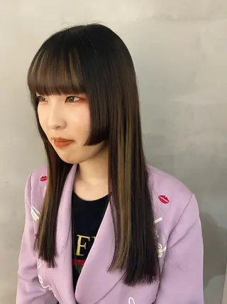 セミロング MIYU💋💖 〈XENA渋谷本店〉のヘアスタイル
