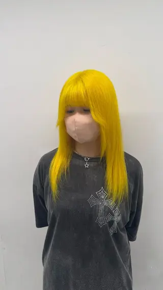 ロング カラー ヘアアレンジ ウルフカット×ハイ トーン職人🤍ゆうひのヘアスタイル