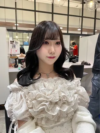 セミロング ナチュラル韓国ヘア 🇰🇷塚田凌太のヘアスタイル