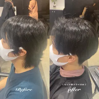 カラー パーマ メンズ 新宿⌇韓国風ヘア ⌇透明感カラーのヘアスタイル
