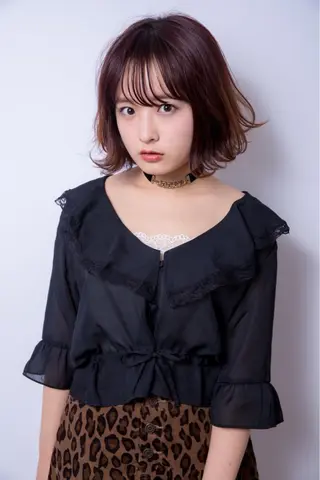 ミディアム セミロング カラー パーマ ヘアアレンジ miiro 長津田 髪質改善　フジムラのヘアスタイル