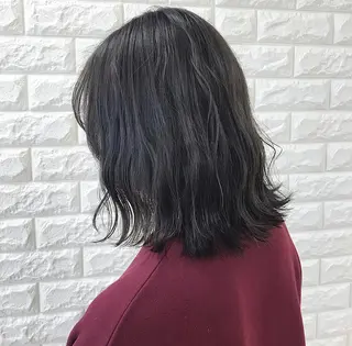 ミディアム カラー 顔まわりカット✄ ベージュカラー🧸のヘアスタイル