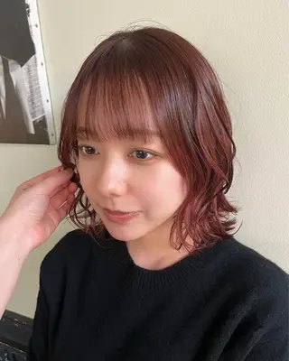 ショート ✨艶々ケア カラー🎀ミカゼのヘアスタイル