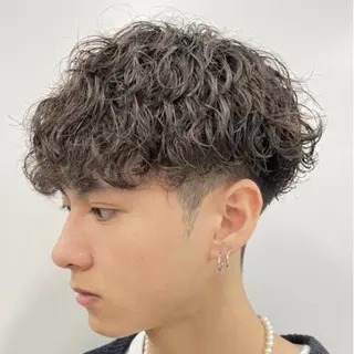 ミディアム パーマ ヘアアレンジ メンズ fifth 石川 凪のヘアスタイル