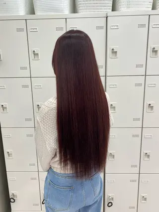 ロング カラー 💖似合わせカラー レイヤー💖縮毛矯正のヘアスタイル