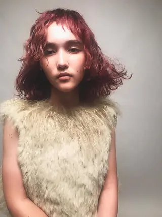 ミディアム カラー パーマ エイジングケア/大人 デザイン/FRAMEのヘアスタイル