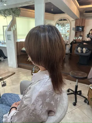 セミロング スパイキー/ ピンパーマ/緑川雄也のヘアスタイル