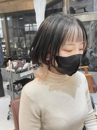 セミロング カラー ブリーチ koheiのヘアスタイル
