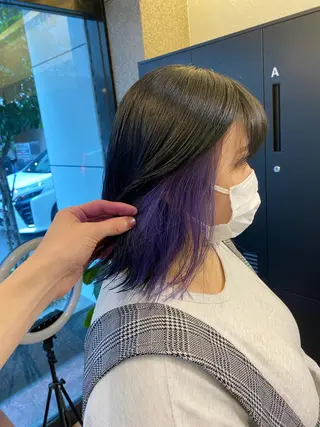 ミディアム カラー 西田辺/ タカスナオヤのヘアスタイル