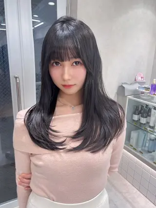セミロング カラー レイヤー/縮毛矯正 のマスター【タケル】のヘアスタイル