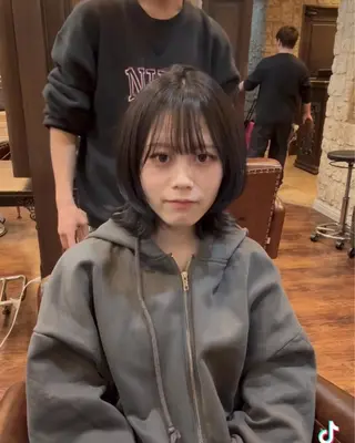 ミディアム カラー 町田/レイヤーカット ハッシュカット/八木のヘアスタイル