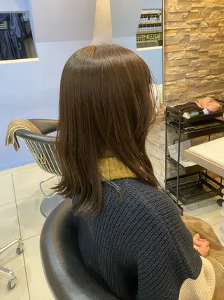 ミディアム カラー パーマ ヘアアレンジ kame|レイヤー / 似合わせ顔周りのヘアスタイル