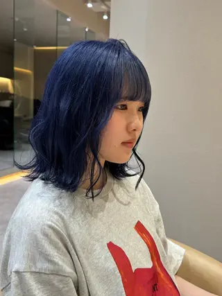 セミロング 🩵縮毛矯正・ボブ 岩原朋也🩵のヘアスタイル