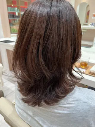セミロング カラー ヘアアレンジ afrodite 〈京橋〉Riyuのヘアスタイル