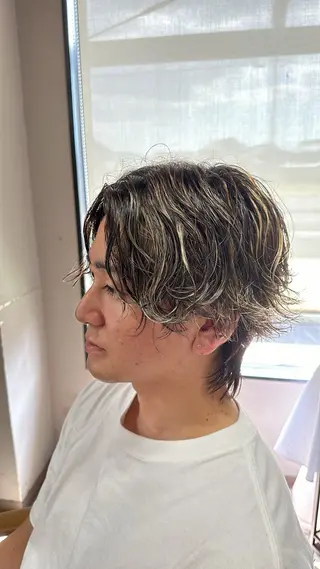 パーマ メンズ arika オケシ　リョウダイのヘアスタイル