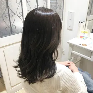 セミロング カラー ヘアアレンジ ✨🌿大人可愛い愛さ れhair🌿✨松本のヘアスタイル