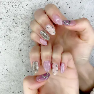 ミディアム カラー パーマ ヘアアレンジ メンズ キッズ ネイル マツエク・マツパ アイブロウ Salon Kのネイルデザイン