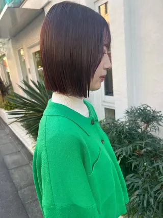 ショート 透明感カラー🌿ボブ ✨飛田　ケイのヘアスタイル