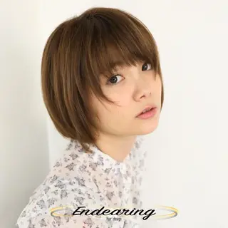 ショート Endearing 銀座/レイヤーカットのヘアスタイル