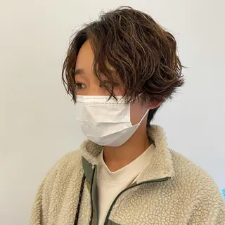 ショート カラー パーマ メンズ 🔥メンズカラー🔥 セヤシュウヘイのヘアスタイル