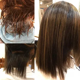 ミディアム 福井 稜平のヘアスタイル