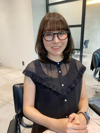 ミディアム カラー 梅田美容室 SPADICユヅキ♠のヘアスタイル