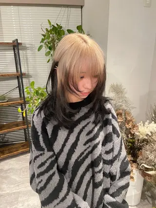 セミロング カラー ANDIAMO SAKAE✩楓のヘアスタイル