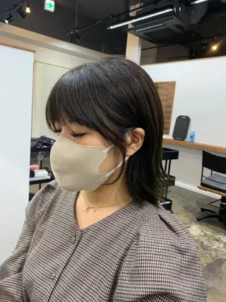 ミディアム カラー 韓国レイヤー✨ yasuko銀座のヘアスタイル