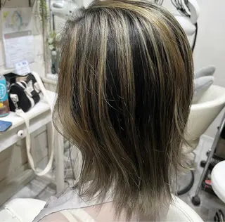 ミディアム カラー カラー職人 なかもと たつひろのヘアスタイル