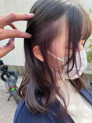 セミロング カラー 原宿サロン代表 デザインカラー伊藤卓のヘアスタイル