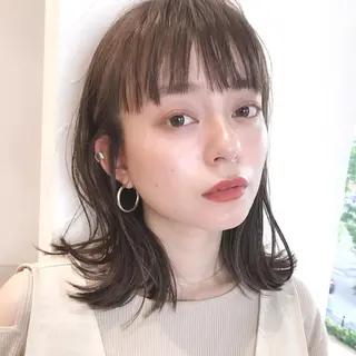 ミディアム カラー 大人可愛いショート 原田美千留のヘアスタイル