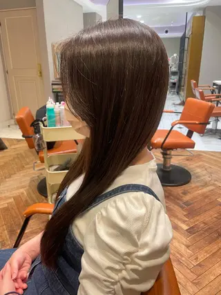 ロング カラー 頭から整える美容師 松田のヘアスタイル