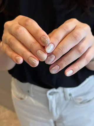 ショート カラー パーマ ヘアアレンジ メンズ ネイル マツエク・マツパ アイブロウ ar. harajukuのネイルデザイン