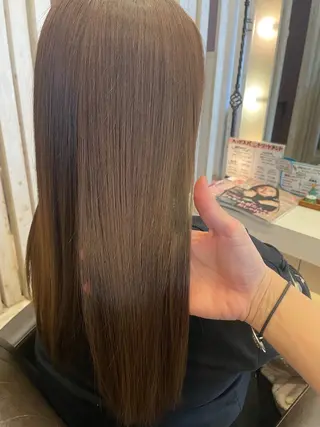 セミロング カラー 東恩納 誠のヘアスタイル