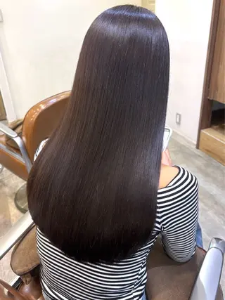 ロング 髪質改善/縮毛矯正/ 艶カラー/ヘッドスパのヘアスタイル