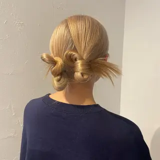 ロング ヘアアレンジ mina / 透明感ベージュカラーのヘアスタイル
