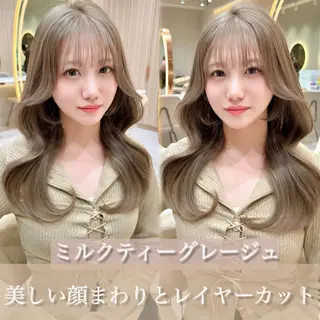 セミロング カラー 縮毛矯正✨🫧 レイヤー川村利幸のヘアスタイル