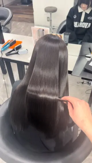 ロング りきと🦋河原町 縮毛矯正/艶カラーのヘアスタイル