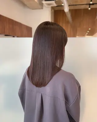 ロング カラー パーマ 縮毛矯正+モテカラー 🎀✨MIHOのヘアスタイル