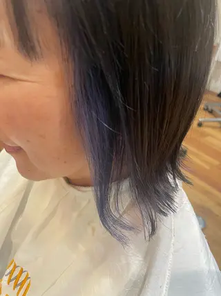 ミディアム カラー 浅香山✨美髪✨ やまもとあきこのヘアスタイル