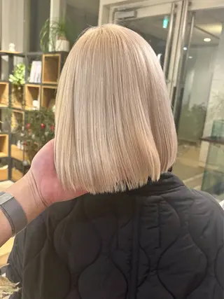 ミディアム ryona🎀 /ボブ/ブロンドのヘアスタイル