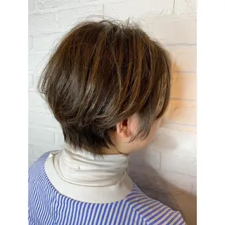 ショート カラー パーマ 艶髪・酸性ストレート フリツのヘアスタイル