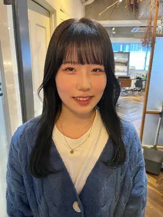 セミロング カラー sora / 渋谷 / ハイトーンのヘアスタイル