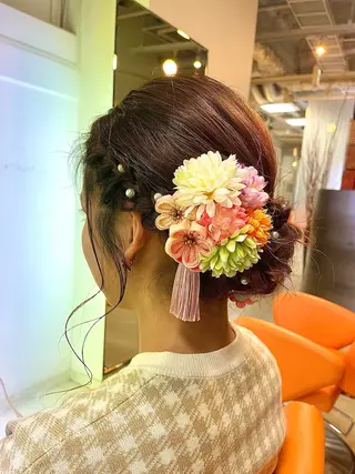ロング ヘアアレンジ 鶴﨑 美優亜のヘアスタイル