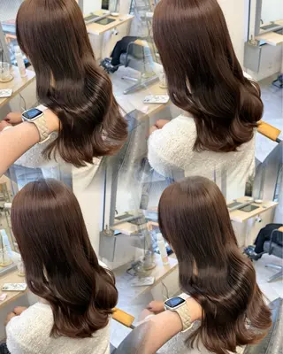 ロング カラー ヘアアレンジ Himawari♡ 柔らかいカラーのヘアスタイル