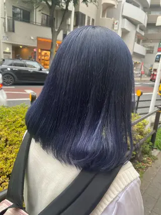 セミロング カラー ヘアアレンジ TSUNA 🌙 Lim 五反田のマツエク・マツパデザイン